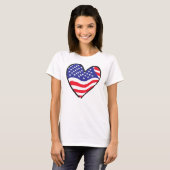 USA Herz-US Flagge T-Shirt (Vorne ganz)