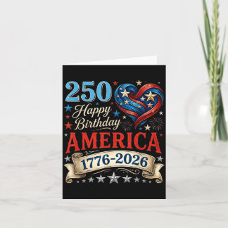 USA Herzen 1776 2026 4. Juli 250. Geburtstag USA Karte