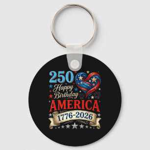 USA Herzen 1776 2026 4. Juli 250. Geburtstag USA Schlüsselanhänger