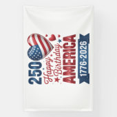 USA Herzen 1776 2026 4. Juli Banner (Vertikal)