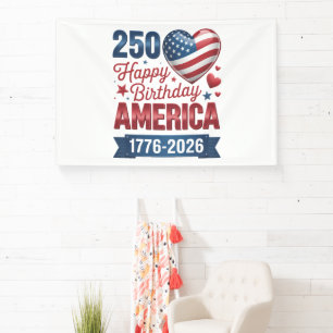 USA Herzen 1776 2026 4. Juli Banner