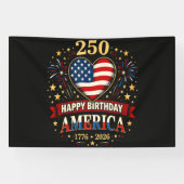 USA-Herzen 1776 2026 4. Juli Banner (Horizontal)