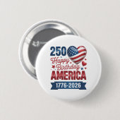 USA Herzen 1776 2026 4. Juli Button (Vorne & Hinten)