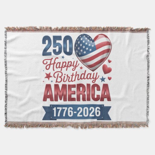 USA Herzen 1776 2026 4. Juli Decke (Vorderseite)