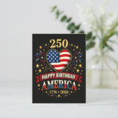 Usa Herzen 1776 2026 4. Juli Einladung (Stehend Vorderseite)