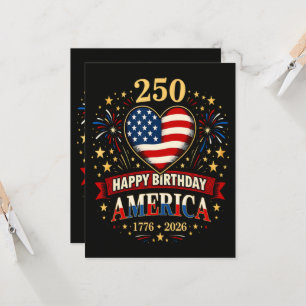 Usa Herzen 1776 2026 4. Juli Einladung