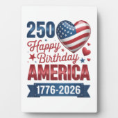 USA Herzen 1776 2026 4. Juli Fotoplatte (Vorderseite)