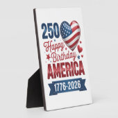 USA Herzen 1776 2026 4. Juli Fotoplatte (Seite)