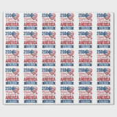 USA Herzen 1776 2026 4. Juli Geschenkpapier (Flach)