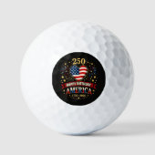 USA-Herzen 1776 2026 4. Juli Golfball (Vorderseite)