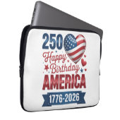 USA Herzen 1776 2026 4. Juli Laptopschutzhülle (Vorne Rechts)