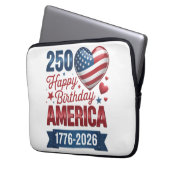 USA Herzen 1776 2026 4. Juli Laptopschutzhülle (Vorderseite Links)
