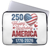 USA Herzen 1776 2026 4. Juli Laptopschutzhülle (Vorderseite)