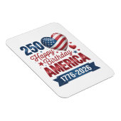 USA Herzen 1776 2026 4. Juli Magnet (Rechte Seite)