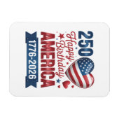 USA Herzen 1776 2026 4. Juli Magnet (Horizontal)