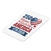 USA Herzen 1776 2026 4. Juli Magnet (Linke Seite)