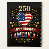 Usa Herzen 1776 2026 4. Juli Planer (Rückseite)