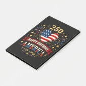 USA-Herzen 1776 2026 4. Juli Post-it Klebezettel (angewinkelt)