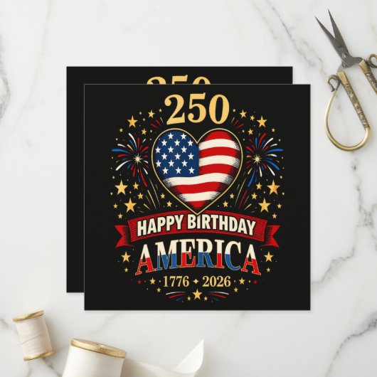 USA-Herzen 1776 2026 4. Juli Programm (Vorderseite/Rückseite Beispiel)