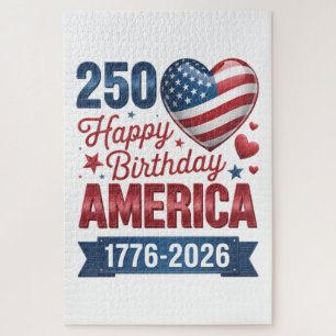 USA Herzen 1776 2026 4. Juli Puzzle