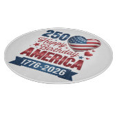 USA Herzen 1776 2026 4. Juli Schneidebrett (Ecke)