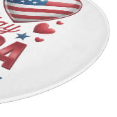 USA Herzen 1776 2026 4. Juli Schneidebrett (Ecke)