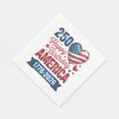 USA Herzen 1776 2026 4. Juli Serviette (Ecke)