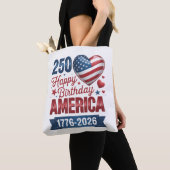 USA Herzen 1776 2026 4. Juli Tasche (Von Nahem)