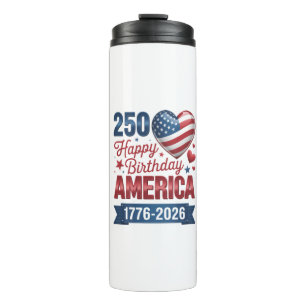USA Herzen 1776 2026 4. Juli Thermosbecher