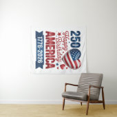 USA Herzen 1776 2026 4. Juli Wandteppich (Beispiel (Horizontal))