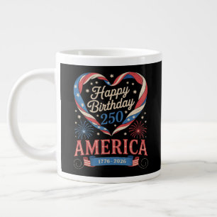 USA Herzen 1776 2026 Juli 250. Geburtstag USA Jumbo-Tasse