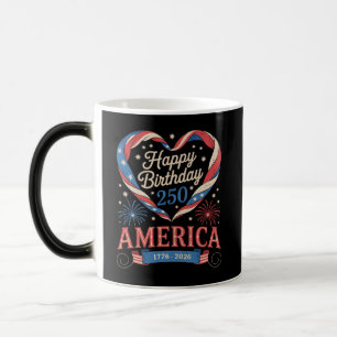 USA Herzen 1776 2026 Juli 250. Geburtstag USA Verwandlungstasse