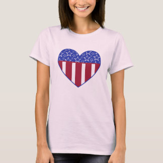 USA Herzenflagge Bio T - Shirt