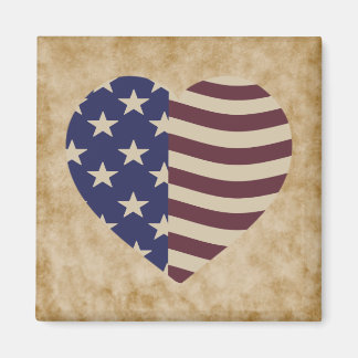 USA Herzenflagge Magnet