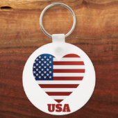 USA Herzenflagge Schlüsselanhänger (Rückseite)