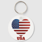 USA Herzenflagge Schlüsselanhänger (Rückseite)