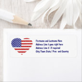 USA Herzenflagge Stars & Streifen im Crayon-Stil (Insitu)