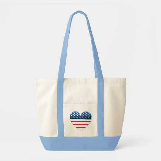 USA HerzenflaggePatriotic Beach Bags Tragetasche (Vorne)