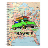 USA Highway Map Reiseplaner Notizblock (Vorderseite)