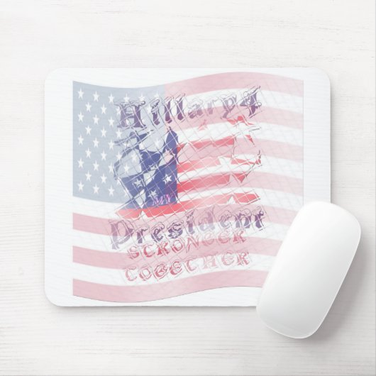 USA Hillary 4 President Mousepad (Mit Mouse)