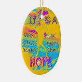 USA Hillary Hope Stronger Together Keramik Ornament (Rechts)