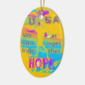 USA Hillary Hope Stronger Together Keramik Ornament (Links)