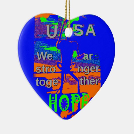 USA Hillary Hope Wir sind gemeinsam stärker Keramik Ornament (Rechts)