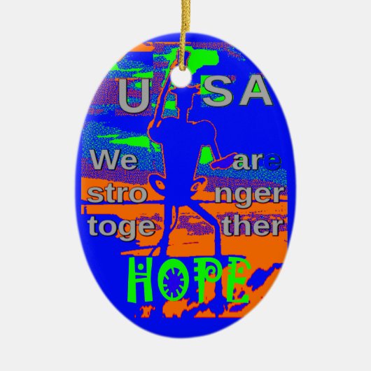 USA Hillary Hope Wir sind gemeinsam stärker Keramik Ornament (Vorne)