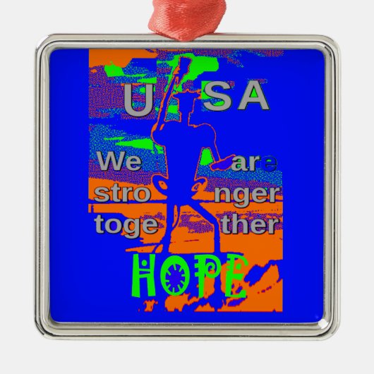USA Hillary Hope Wir sind gemeinsam stärker Ornament Aus Metall (Vorne)