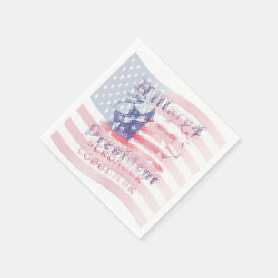 USA Hillary National Flaggen Country Art Design Serviette