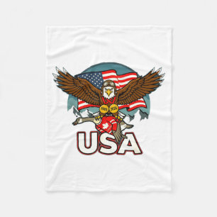 USA Hockey 2026 USA schlägt Kanada Adler Fleecedecke
