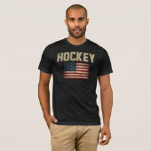 USA-Hockey-Flaggen-T - Shirt (Vorne ganz)