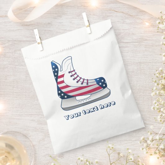 USA Hockey-Schlittschuh Geschenktütchen (Ausgeschnitten)