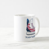 USA-Hockey-Schlittschuhe Kaffeetasse (VorderseiteRechts)